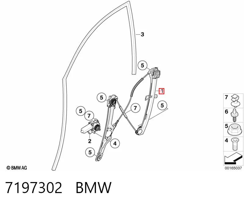 7197302 BMW Механизм подъема стекол