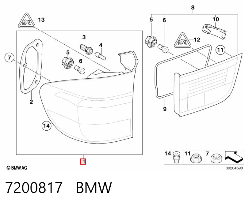 7200817 BMW Фонарь задний