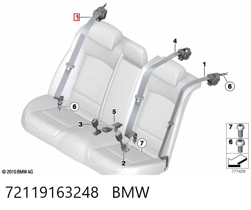 Ремень безопасности задний General Motors 9163248 цена, от 12.67 USD
