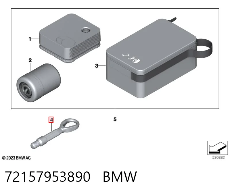 Крюк буксирный передний на BMW X5  F15, F85