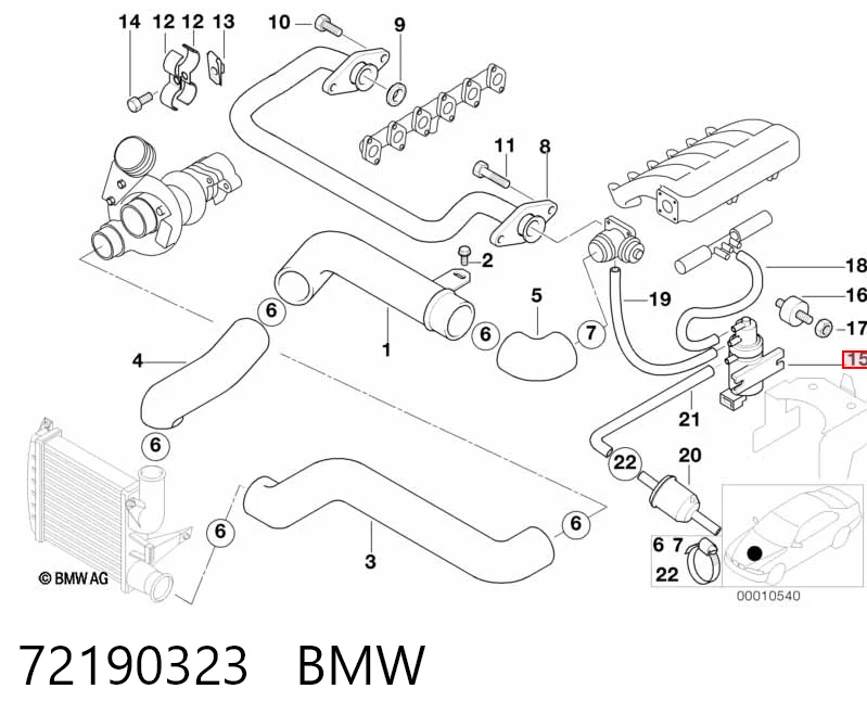 72190323 BMW Соленоид давления наддува