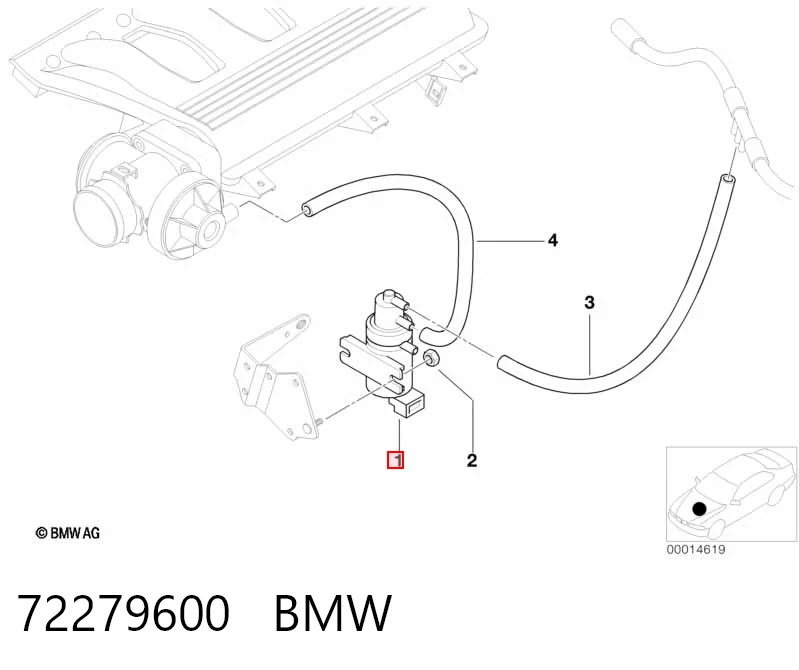 72279600 BMW Соленоид давления наддува