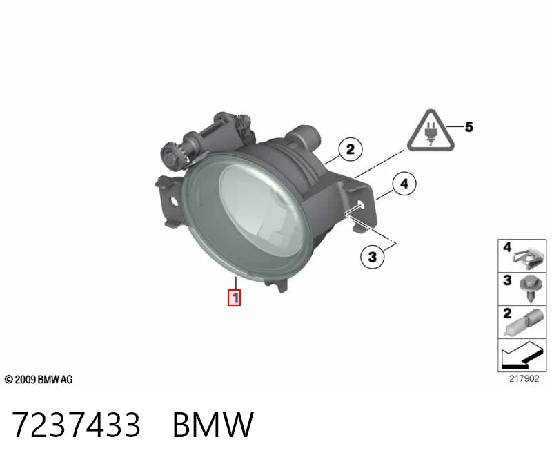 7237433 BMW Противотуманная фара левая