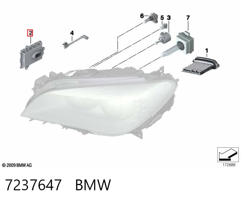 7237647 BMW Модуль управления биксеноном