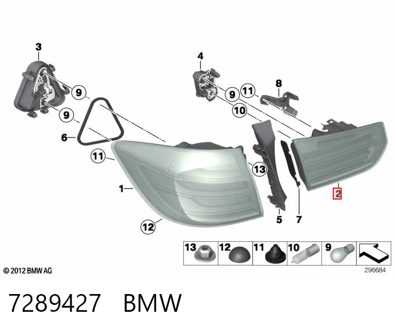 Фонарь задний правый, внутренний Depo/Loro/Abakus FP1422F4E цена, от 59.32 USD