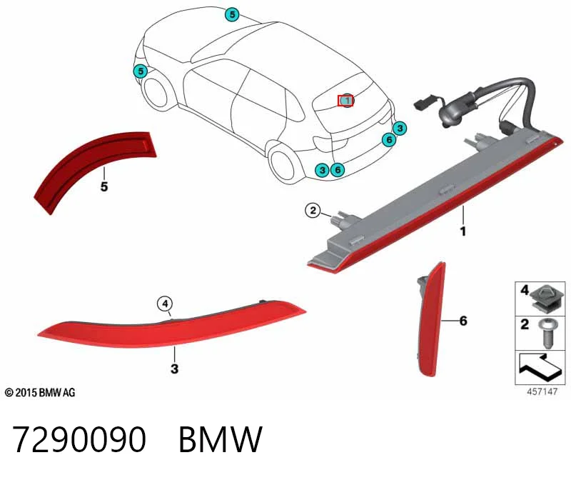  Задний стоп BMW X5 