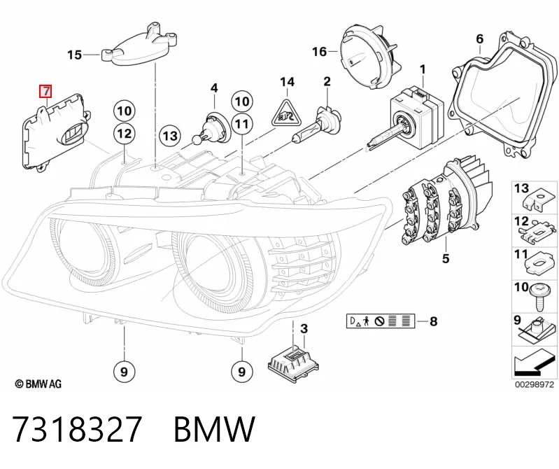 7318327 BMW Модуль управления биксеноном