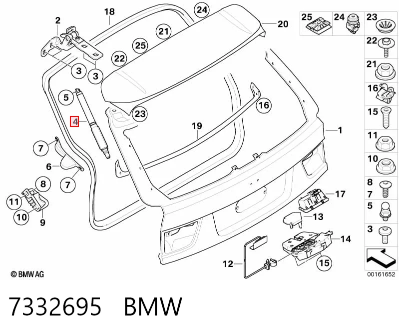 7332695 BMW Амортизатор крышки багажника