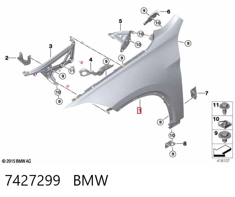 Крыло переднее левое Mercedes 7427299 цена, от 124.97 USD