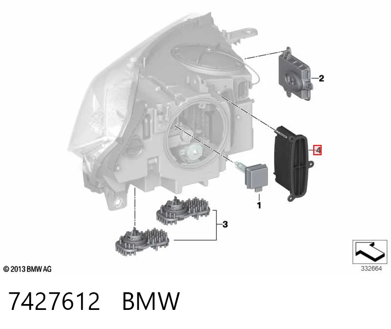 7427612 BMW Блок розжига (ксенон)