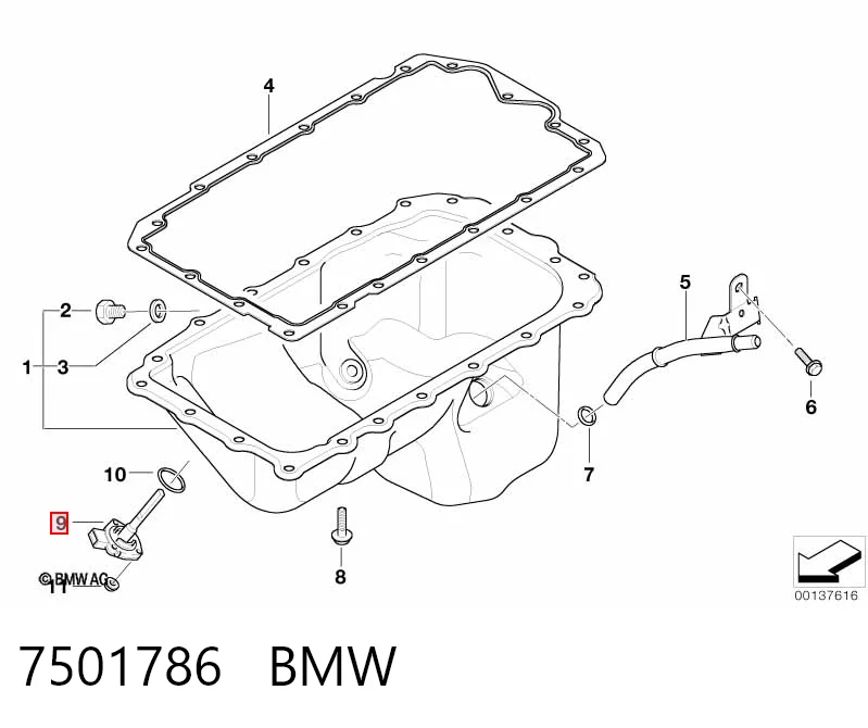 7501786 BMW Датчик уровня масла