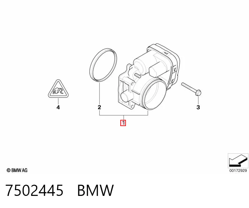7502445 BMW Дроссельная заслонка
