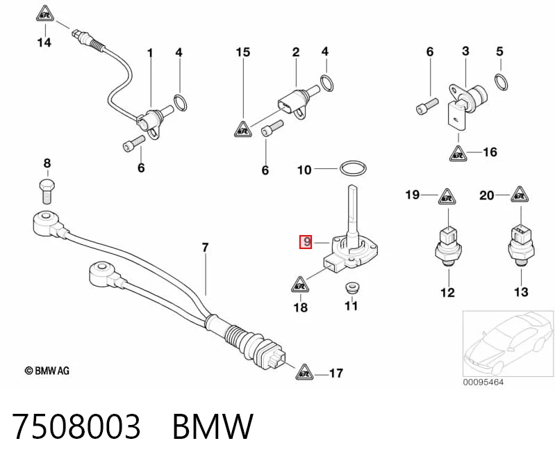 7508003 BMW Датчик уровня масла
