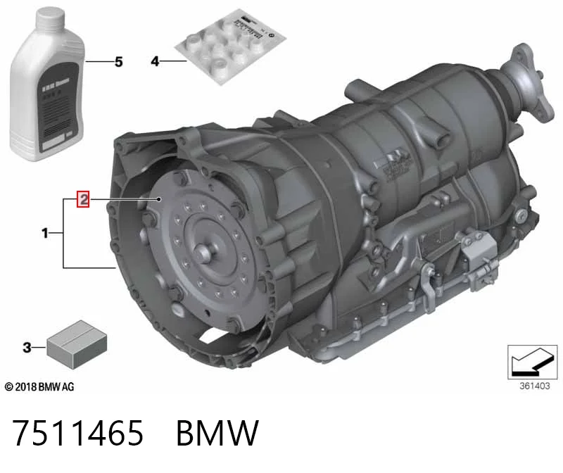 7511465 BMW Гидротрансформатор автоматической коробки передач
