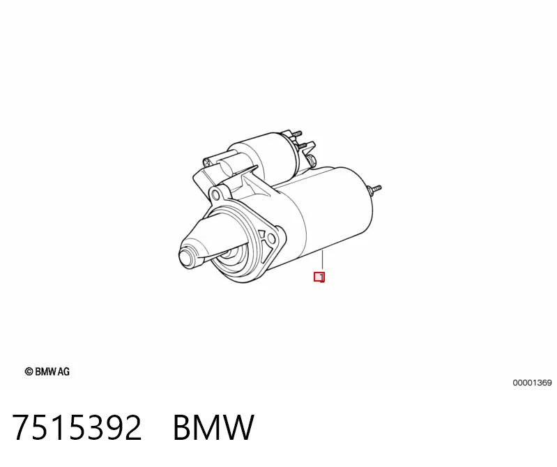 7515392 BMW Стартер автомобиля