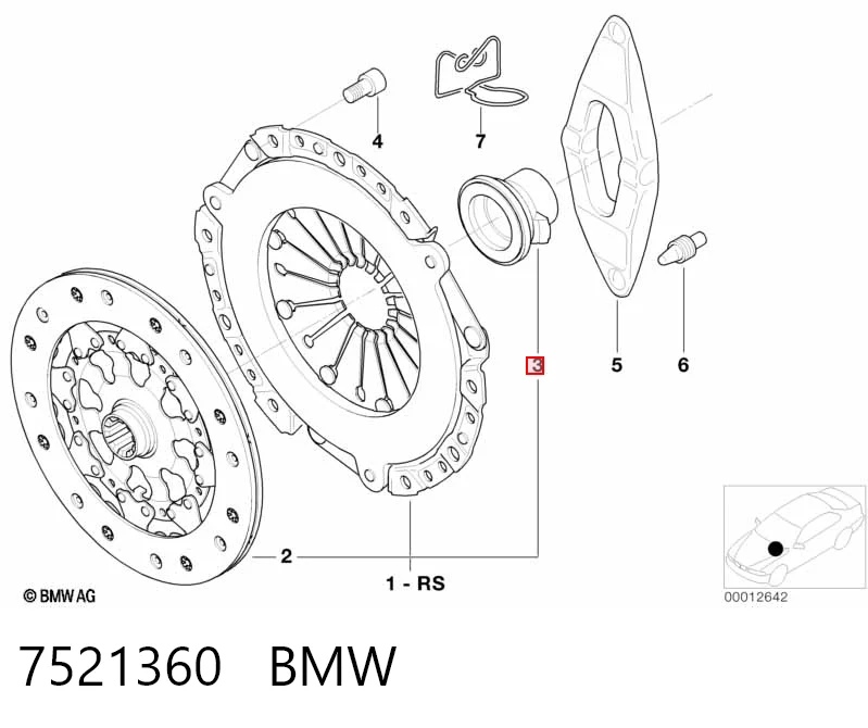 Подшипник выжимной сцепления на BMW 5  E60