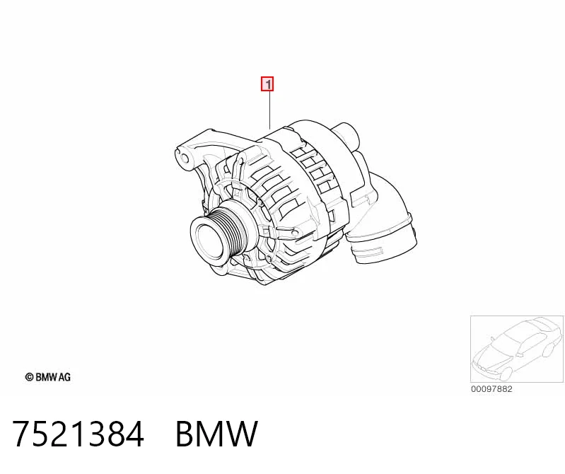7521384 BMW Генератор автомобильный