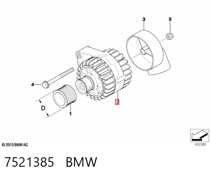 7521385 BMW Генератор автомобильный