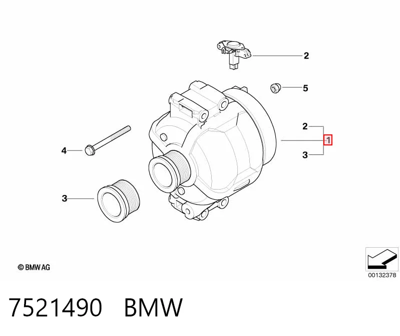 7521490 BMW Генератор автомобильный