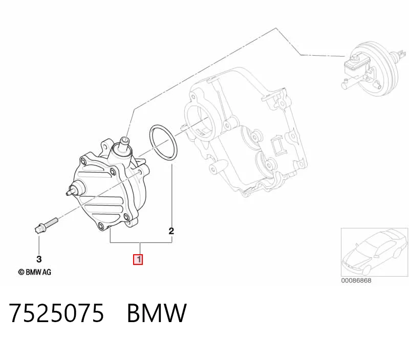 7525075 BMW Механический вакуумный насос