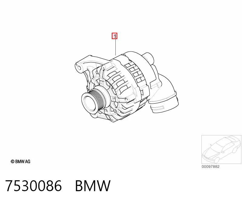 7530086 BMW Генератор автомобильный