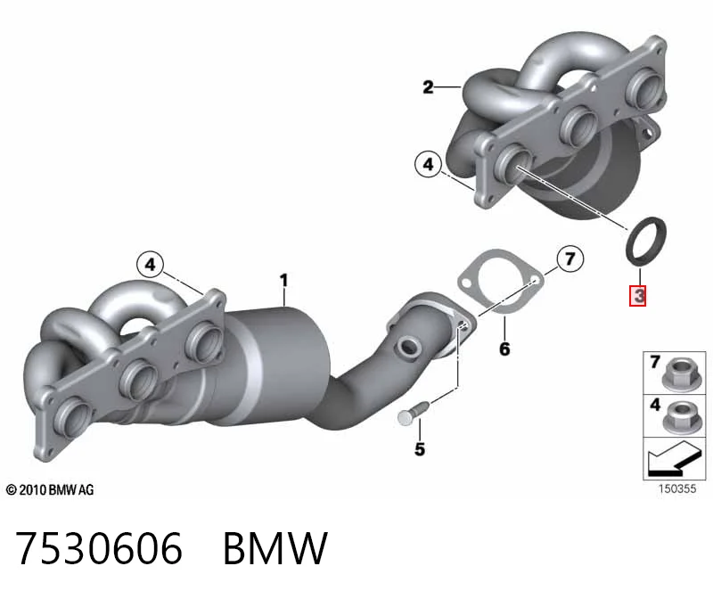 7530606 BMW Прокладка коллектора выпуск