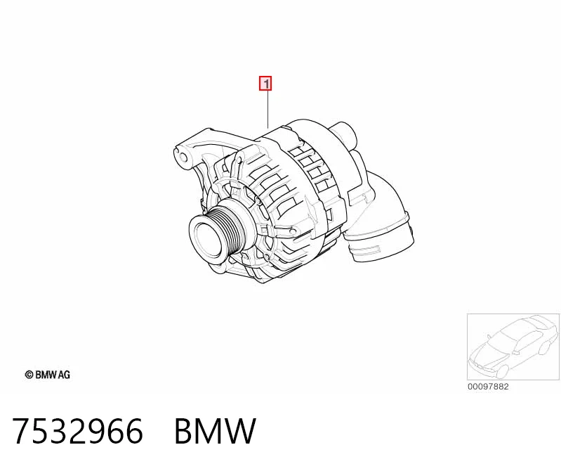 7532966 BMW Генератор автомобильный