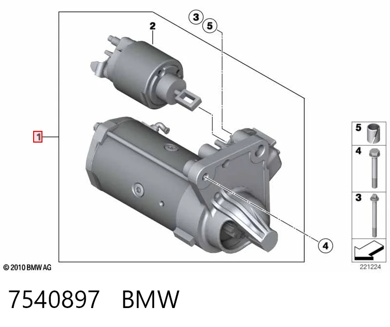 7540897 BMW Стартер автомобиля