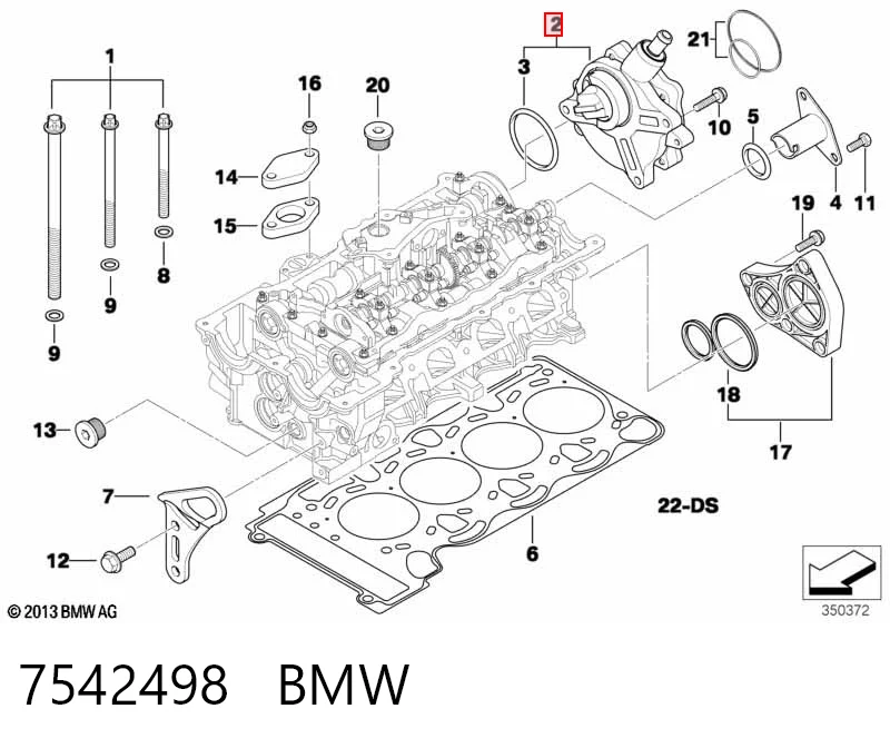 7542498 BMW Механический вакуумный насос