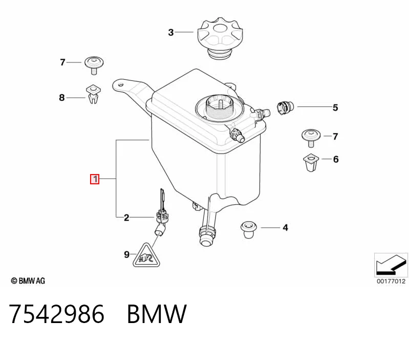 7542986 BMW Расширительный бачок охлаждения