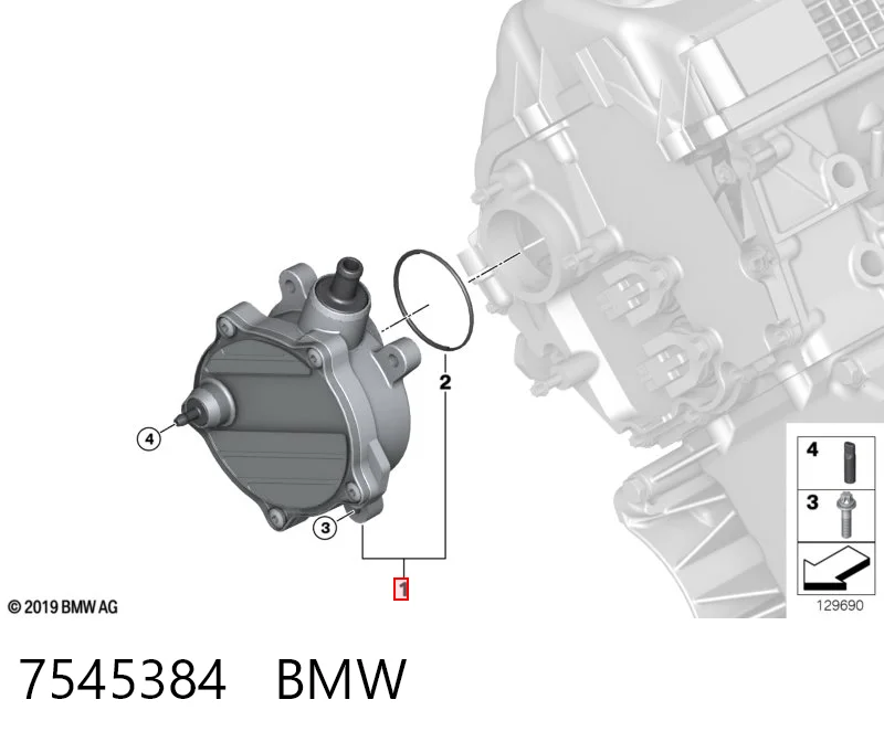 7545384 BMW Механический вакуумный насос