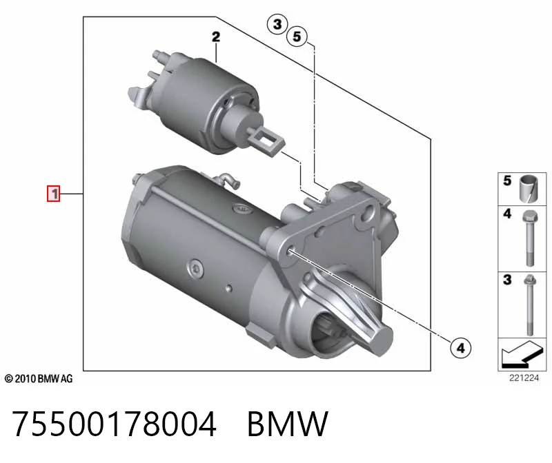 75500178004 BMW Стартер автомобиля