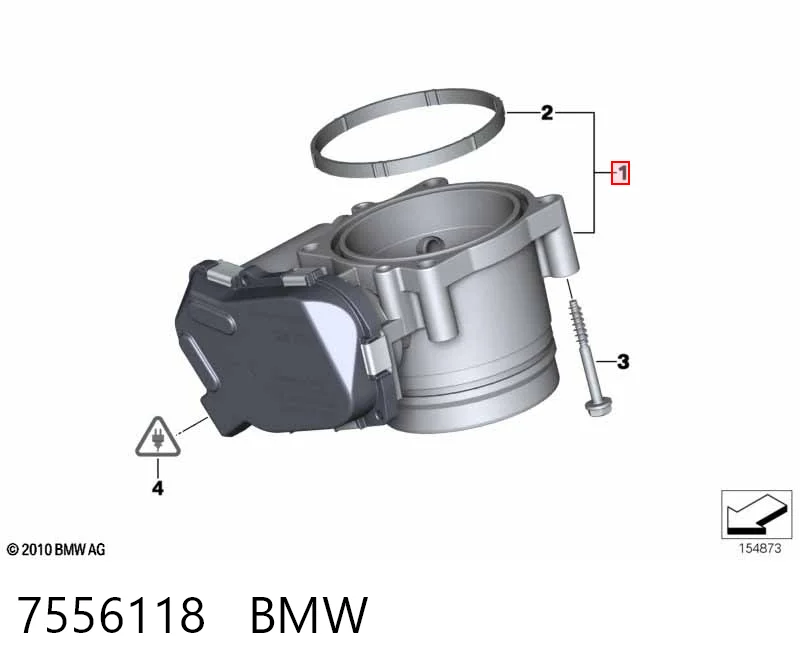 7556118 BMW Дроссельная заслонка