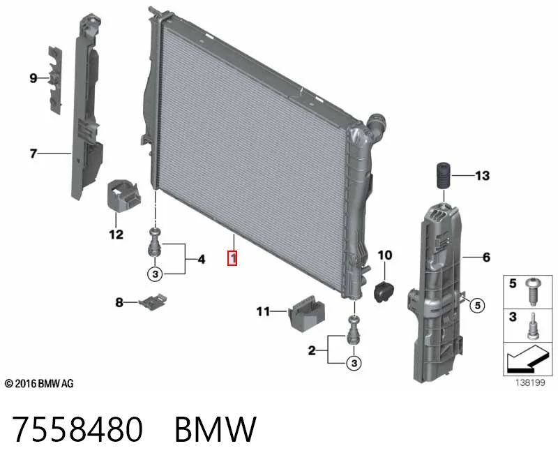 7558480 BMW Радиатор основной