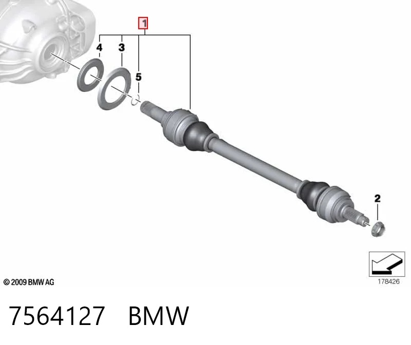 7564127 BMW Привод задний