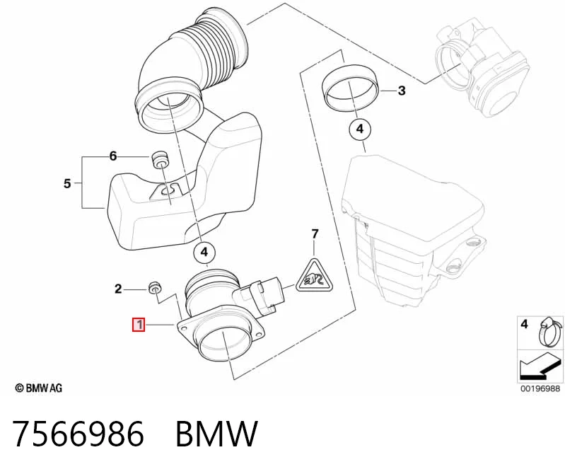 7566986 BMW Датчик расхода воздуха