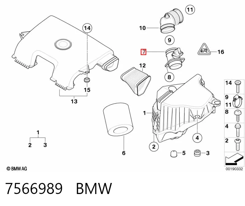 7566989 BMW Датчик расхода воздуха
