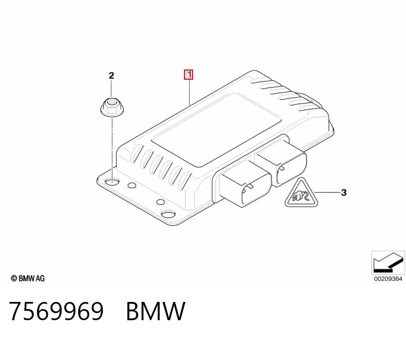 7569969 BMW ЭБУ раздаточной коробкой