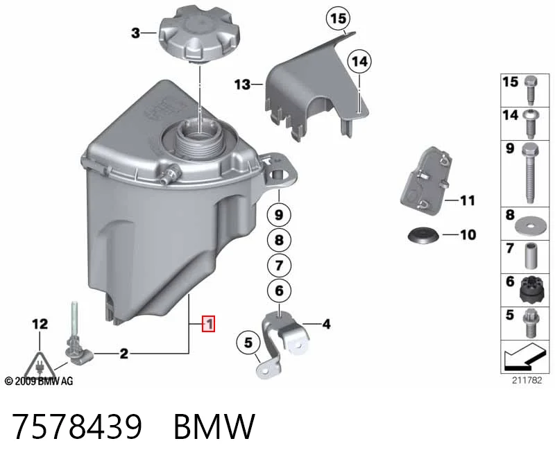 7578439 BMW Расширительный бачок охлаждения