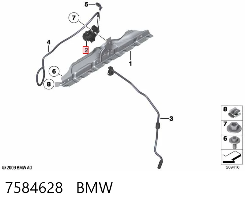 7584628 BMW Соленоид давления наддува
