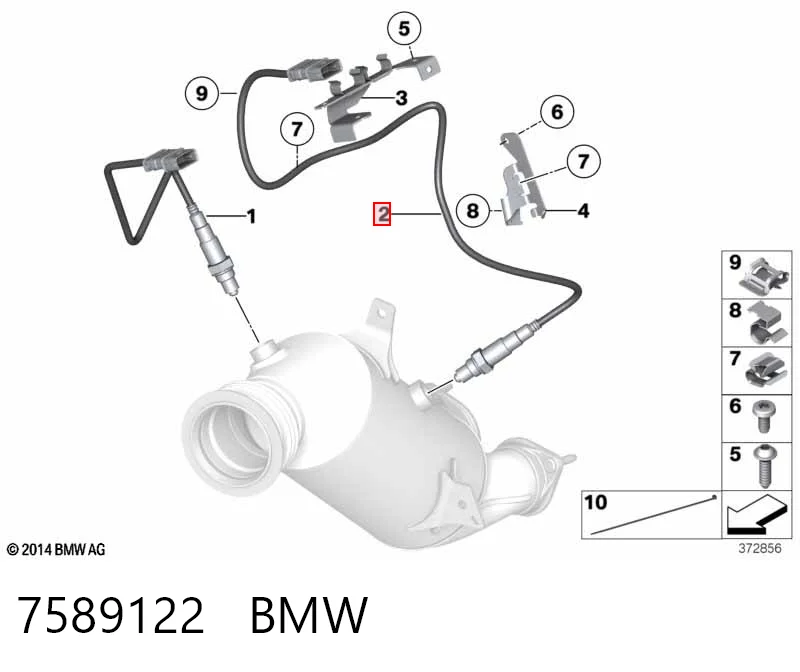 7589122 BMW Датчик кислорода после катализатора