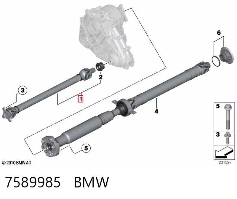 7589985 BMW Передний карданный вал