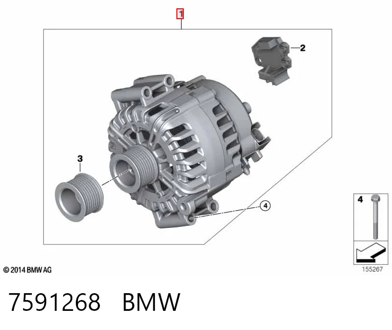 7591268 BMW Генератор автомобильный
