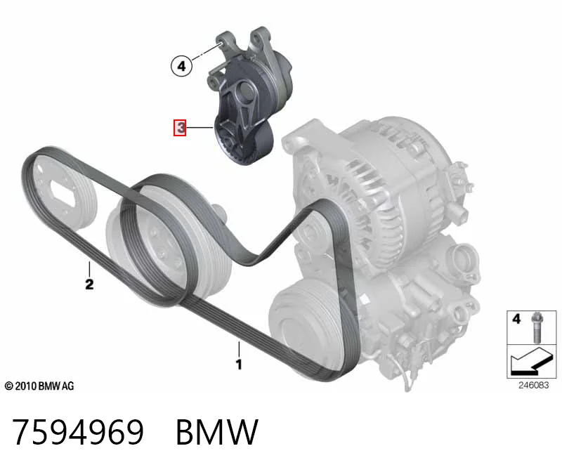 7594969 BMW Натяжитель клинового ремня