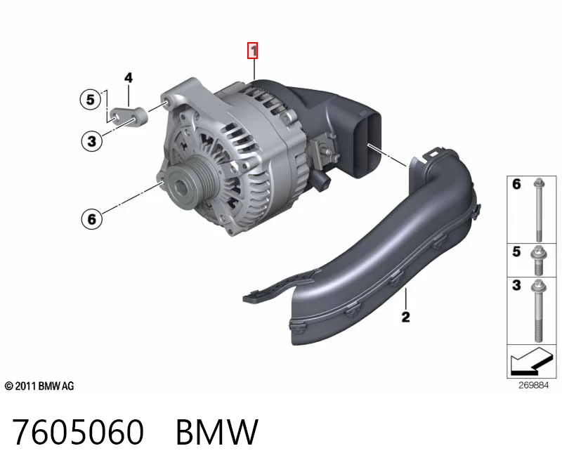 7605060 BMW Генератор автомобильный