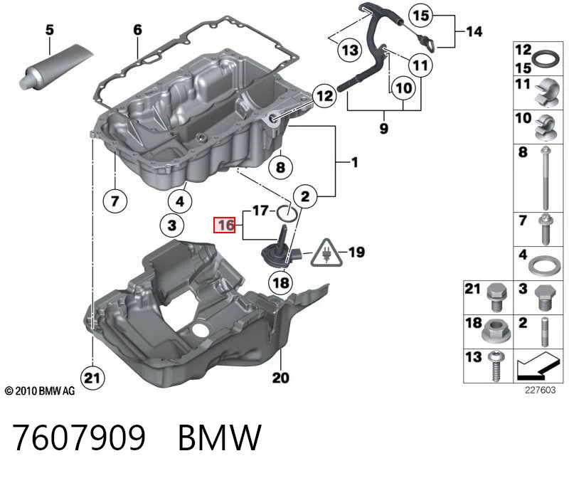 7607909 BMW Датчик уровня масла