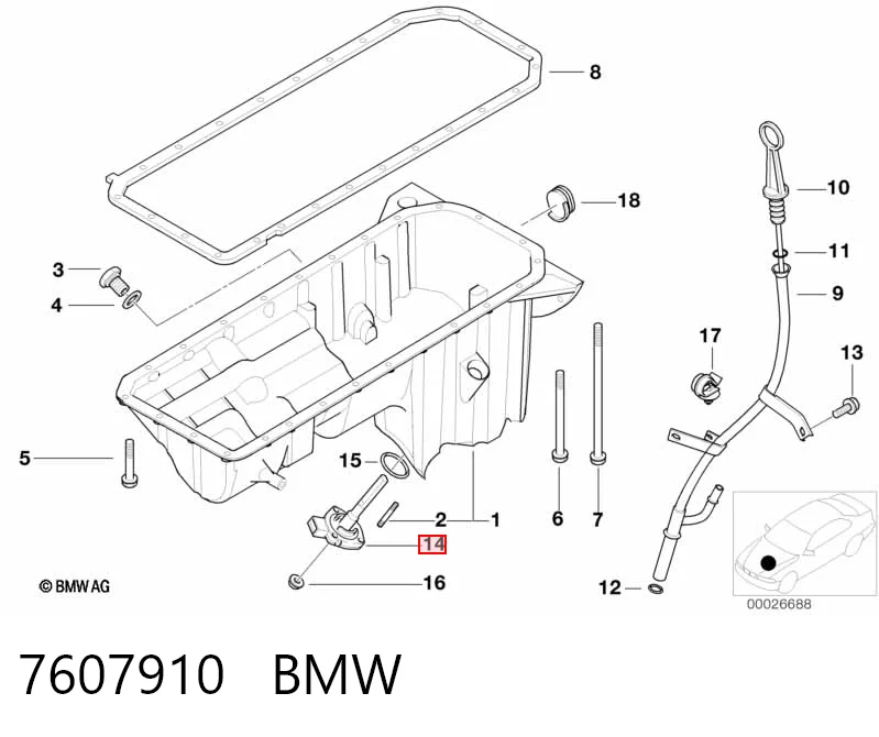 7607910 BMW Датчик уровня масла