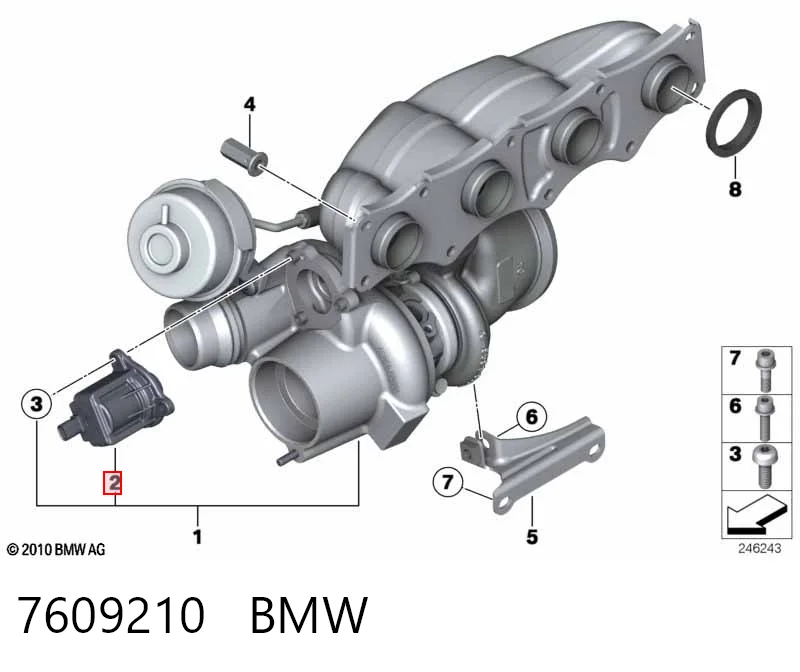 7609210 BMW Соленоид давления наддува