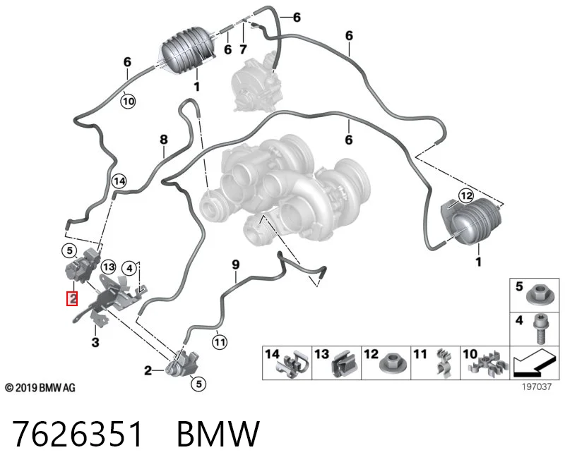 7626351 BMW Соленоид давления наддува
