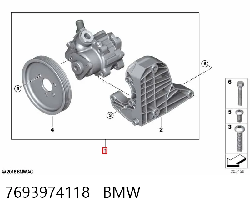 7693974118 BMW ГУР руля